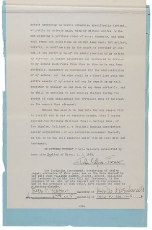Lot #960 John Farrow Signed Document - Image 2