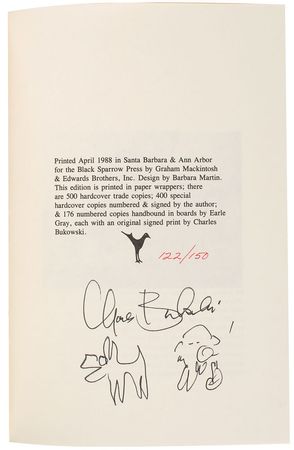 Lot #671 Charles Bukowski: Limited twice-signed edition - Image 2