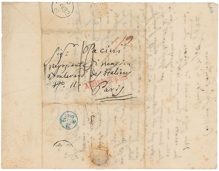 Lot #781 Niccolo Paganini: Boldly penned Paganini to his music publisher - Image 2