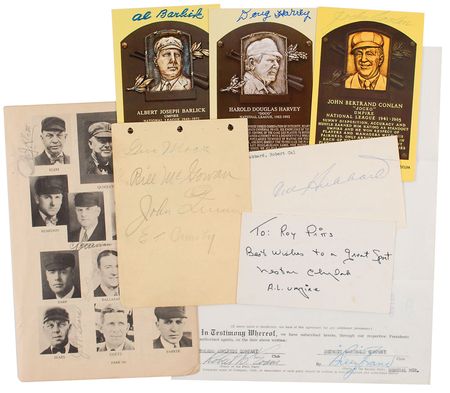 Lot #1054 Baseball Hall of Fame Umpires Group Lot - Image 1