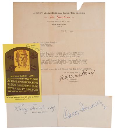 Lot #1053 Baseball Hall of Fame Executives and Managers Group Lot - Image 1