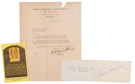 Lot #1053 Baseball Hall of Fame Executives and Managers Group Lot - Image 2