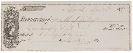 Lot #1032 Alexander Cartwright: The exceedingly rare ?Father of Modern Baseball? - Image 1