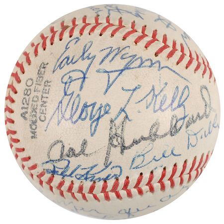Lot #1028 Baseball Hall of Famers Baseball - Image 2