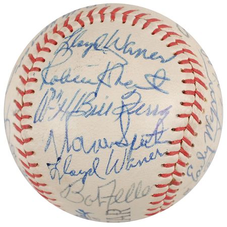 Lot #1028 Baseball Hall of Famers Baseball - Image 3