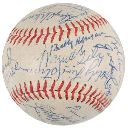 Lot #1028 Baseball Hall of Famers Baseball - Image 5