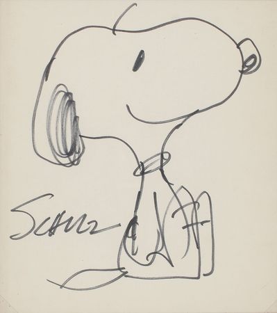 Lot #660 Charles Schulz Sketch - Image 2