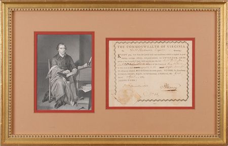 Lot #139 Patrick Henry Signed Document - Image 1