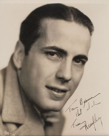 Lot #901 Humphrey Bogart: Extremely early Bogie photo inscribed to a “dish” of a starlet - Image 2