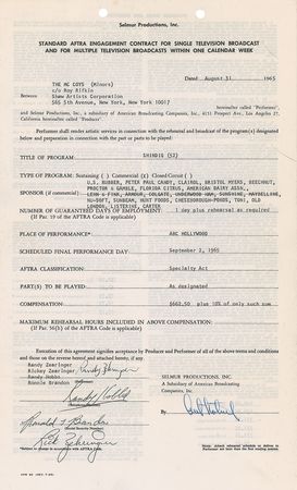 Lot #7265 The McCoys Signed Document - Image 1