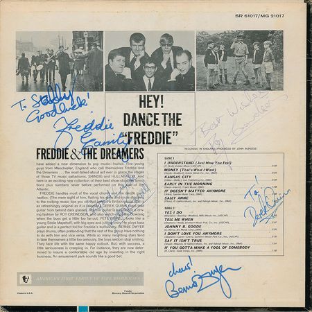 Lot #7260 Freddie and The Dreamers Signed Album - Image 1