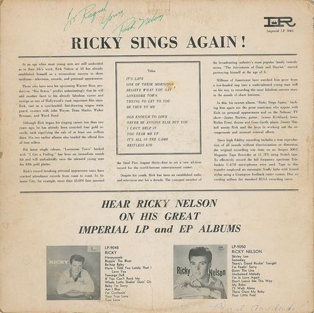 Lot #7244 Rick Nelson Signed Album - Image 1