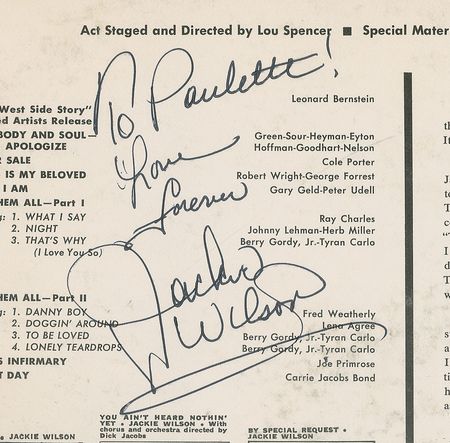 Lot #7242 Jackie Wilson Signed Album - Image 2