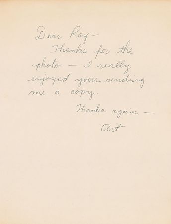 Lot #7223 Art Pepper Signed Photograph and Letter - Image 1