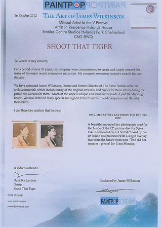 Lot #7030 Paul McCartney Key Photo, Transparency, and Hand Notated Proof - Image 5