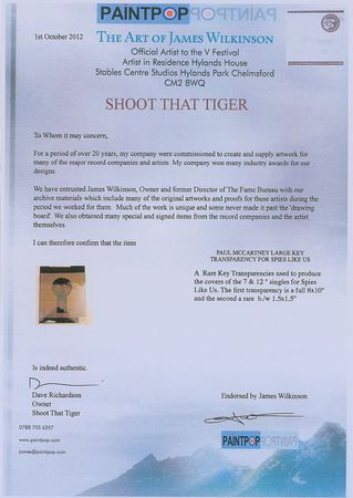 Lot #7030 Paul McCartney Key Photo, Transparency, and Hand Notated Proof - Image 6