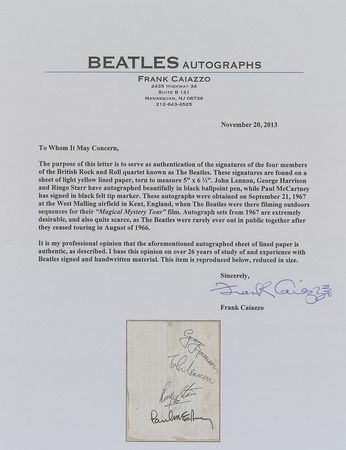 Lot #7010 Beatles Signatures - Image 3
