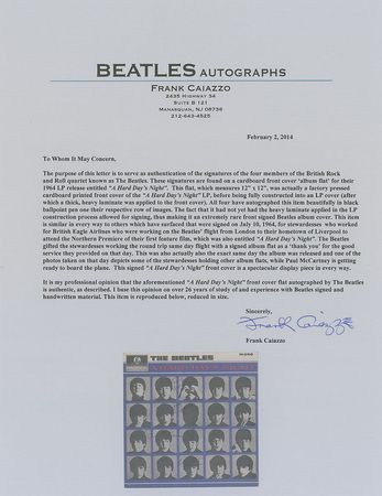 Lot #7002 Beatles Signed ‘A Hard Day’s Night’ Album Cover - Image 7