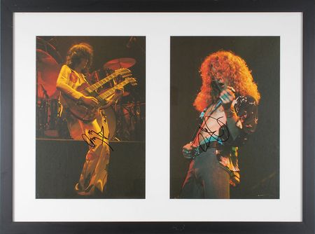 Lot #7140 Jimmy Page and Robert Plant Signed Mini Posters - Image 1