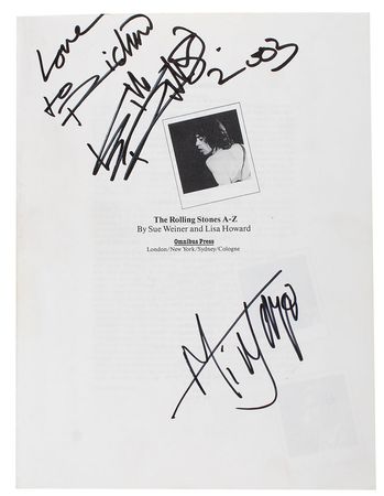 Lot #7109 Rolling Stones Signed Book - Image 1
