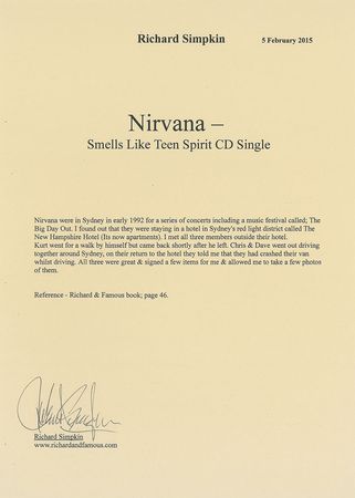 Lot #7530 Nirvana Signed CD - Image 4