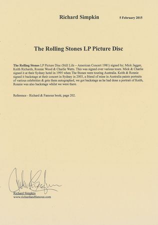 Lot #7107 Rolling Stones Signed Picture Disc Album - Image 4