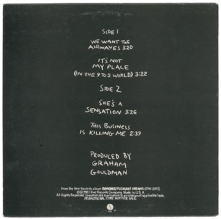Lot #7438 The Ramones Signed ?Pleasant Dreams? Radio Sampler Album - Image 2