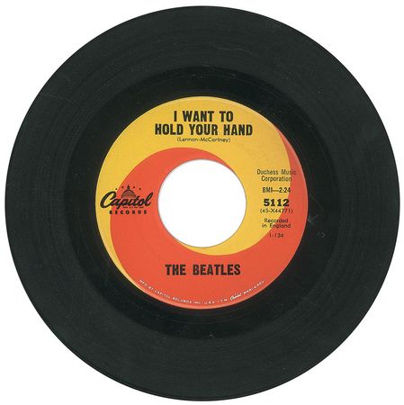 Lot #7072 Beatles Pair of 45 RPMs and Set of Charms - Image 2