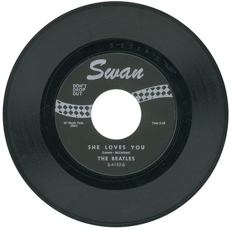 Lot #7072 Beatles Pair of 45 RPMs and Set of Charms - Image 4