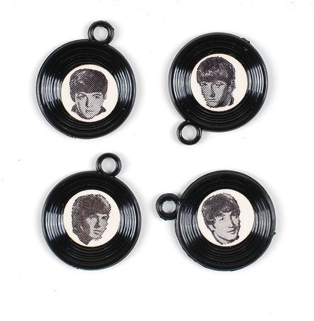 Lot #7072 Beatles Pair of 45 RPMs and Set of Charms - Image 6