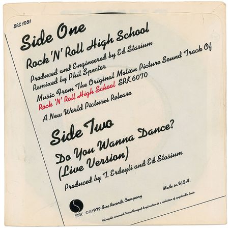 Lot #7429 Ramones ?Rock ?n? Roll High School? Signed 45 RPM and Poster  - Image 3