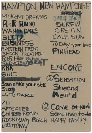 Lot #7435 The Ramones Stage-used Set List - Image 2