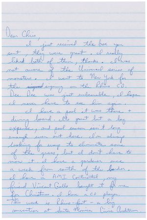 Lot #7475 Johnny Ramone Autograph Letter Signed - Image 1