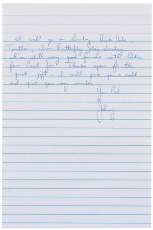 Lot #7475 Johnny Ramone Autograph Letter Signed - Image 2