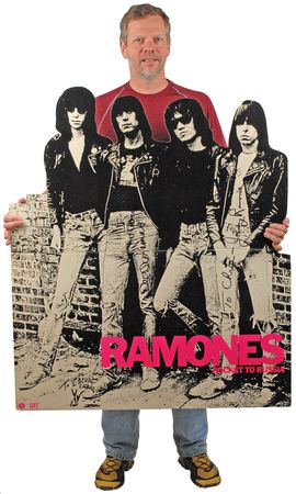 Lot #7410 The Ramones Rocket to Russia Signed Cardboard Standee - Image 5