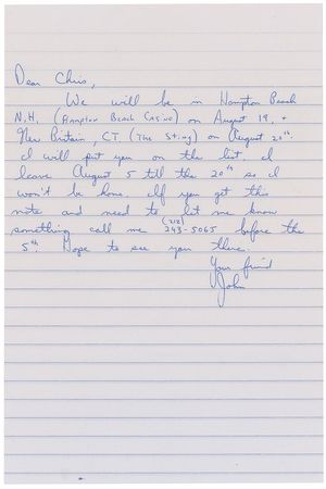 Lot #7473 Johnny Ramone Pair of Autograph Letters Signed - Image 2