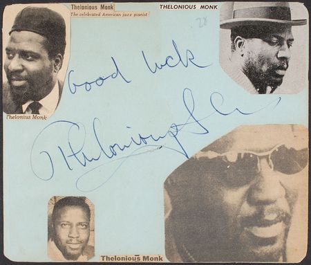 Lot #7174 Thelonious Monk Signature - Image 1