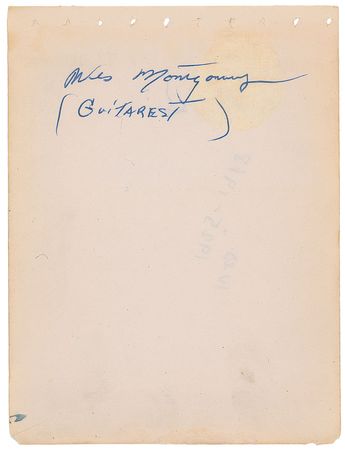 Lot #7190 Wes Montgomery Signature - Image 2