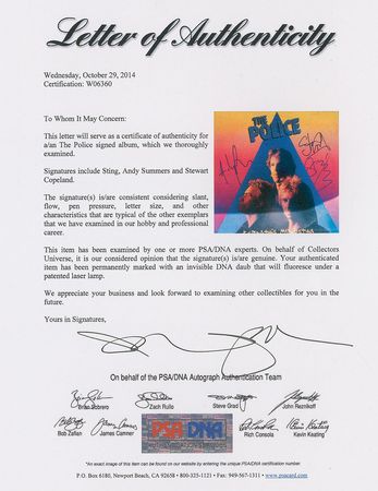 Lot #7296 The Police Signed Album - Image 2