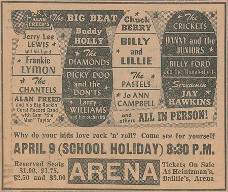 Lot #7236 Buddy Holly Ticket and Ad - Image 2