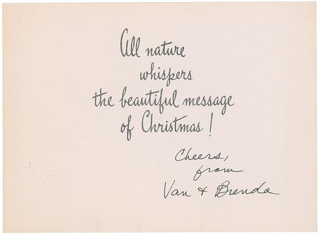 Lot #7266 Van Morrison Signed Christmas Card - Image 1