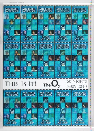 Lot #7158 Michael Jackson Set of Six Oversized Lenticular Ticket Sheets - Image 4