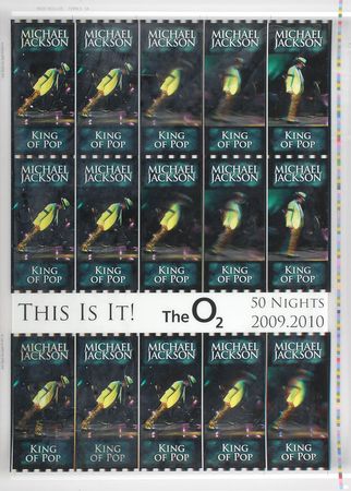 Lot #7158 Michael Jackson Set of Six Oversized Lenticular Ticket Sheets - Image 5
