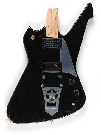 Lot #7334  KISS: Paul Stanley Stage-smashed Guitar - Image 1