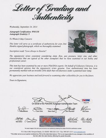 Lot #7089 Jimi Hendrix Signed Photograph - Image 3