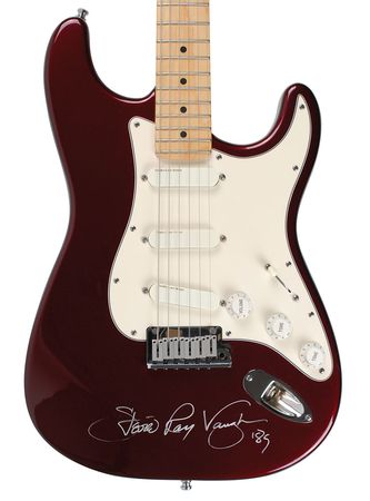 Lot #7328 Stevie Ray Vaughan Signed Guitar - Image 2