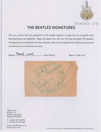Lot #7009 Beatles Signatures - Image 2