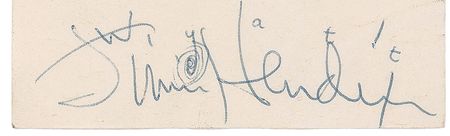 Lot #7093 Jimi Hendrix Signature - Image 2