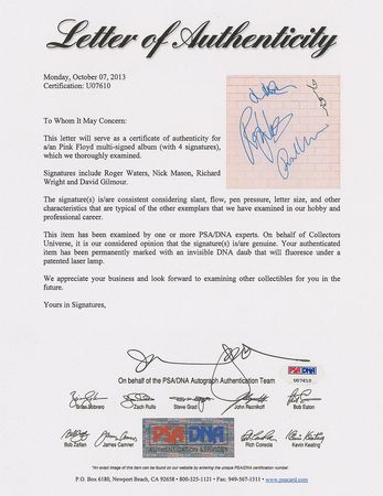 Lot #7147 Pink Floyd Signed Album - Image 2