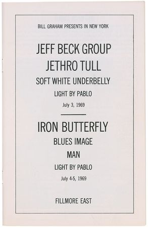 Lot #7272 Jeff Beck Group and Woodstock Fillmore East Program - Image 2